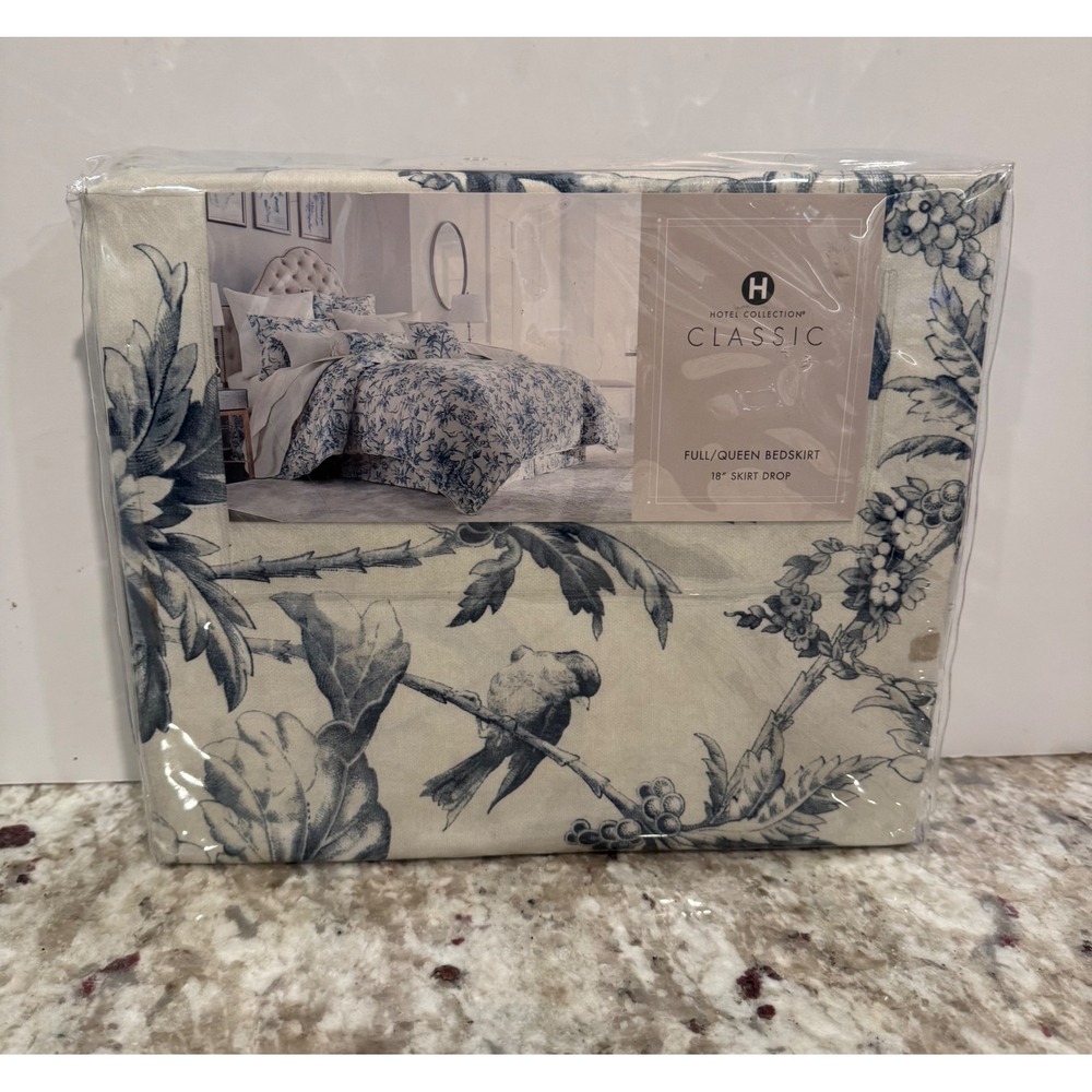 Hotel Collection Classic Botanical Toile Full Queen Bedskirt 18 Inch Drop